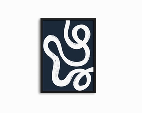 Abstract Lines Left Bluemodern abstract painting decor