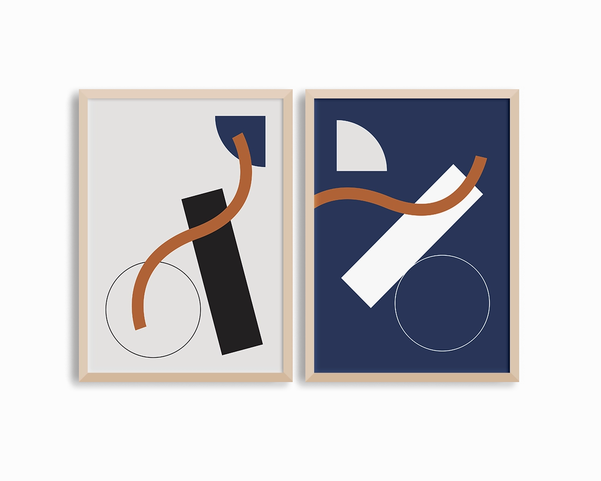 Abstract Shapes Print Concept #1- Two Frames