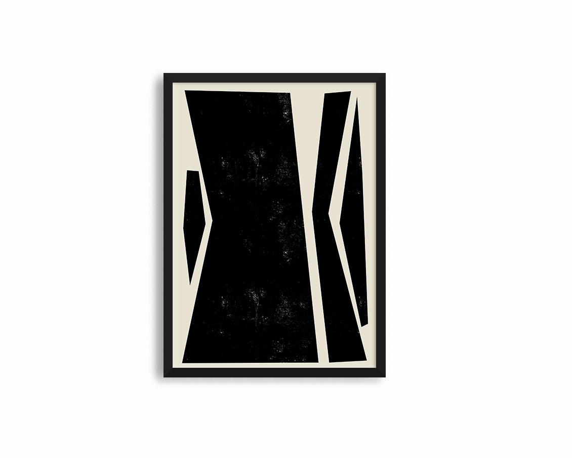 Abstract Squares Center Blackmodern abstract painting decor
