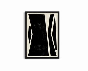 Abstract Squares Center Blackmodern abstract painting decor