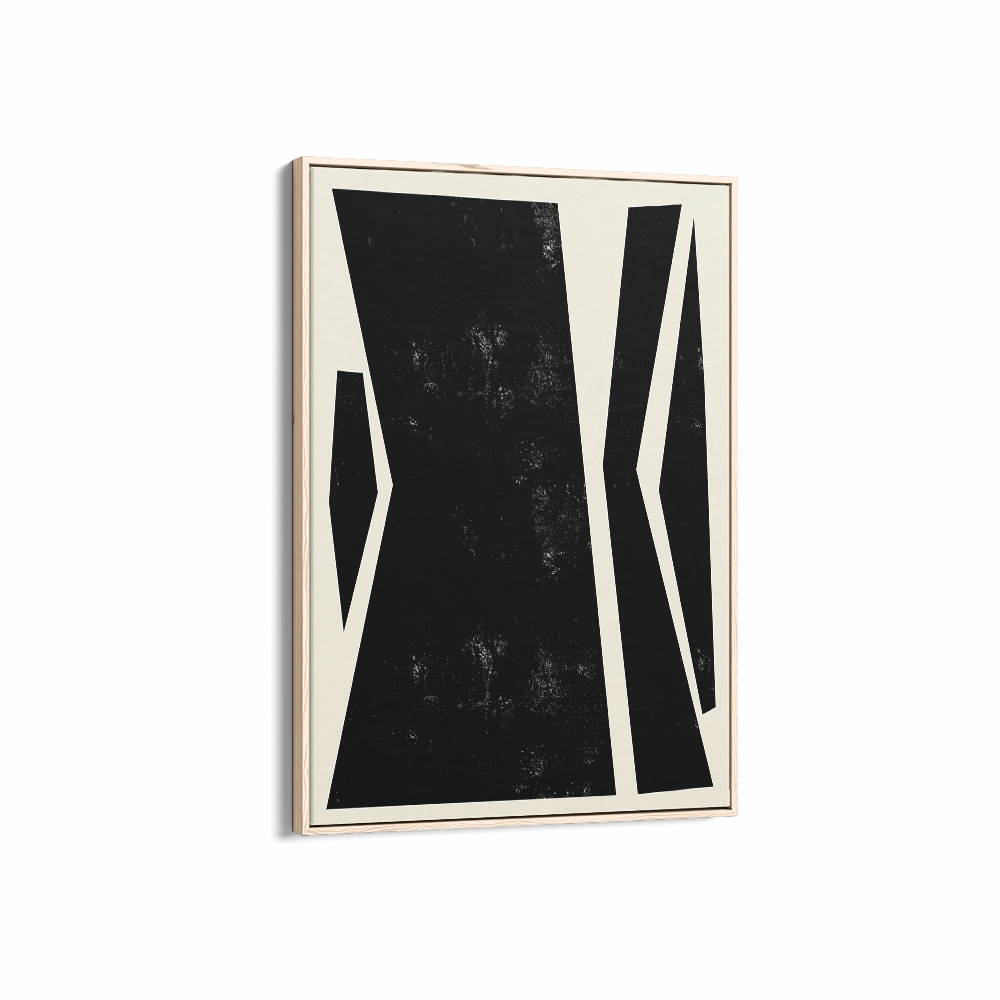 Abstract Squares Center Black