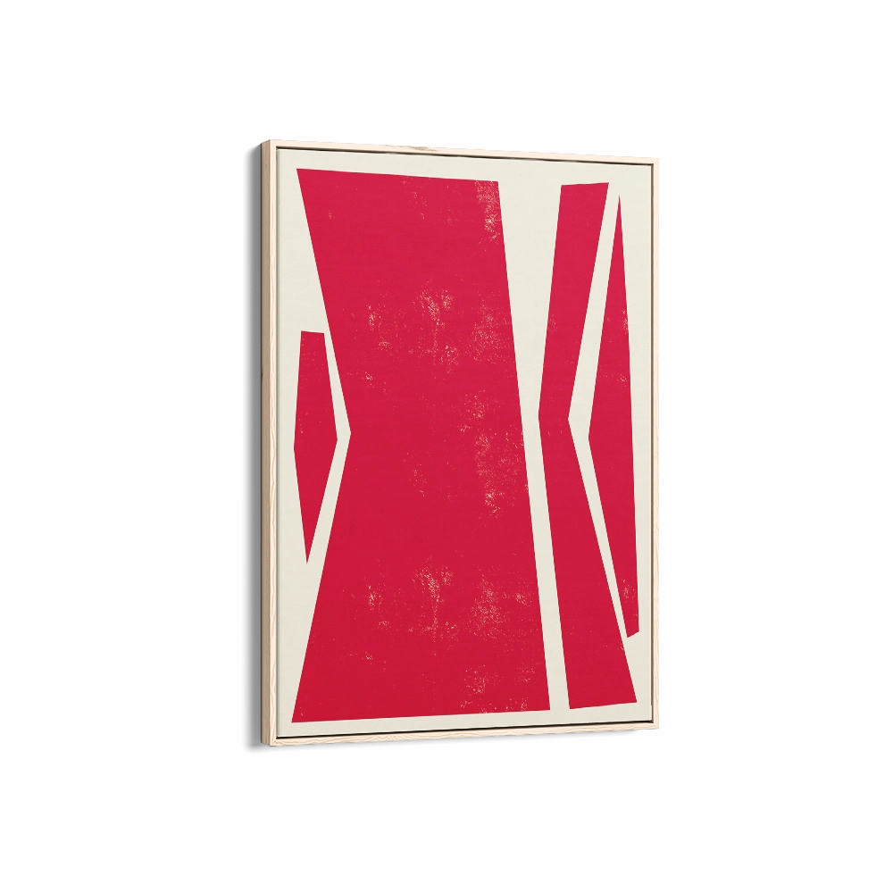 Abstract Squares Center Red