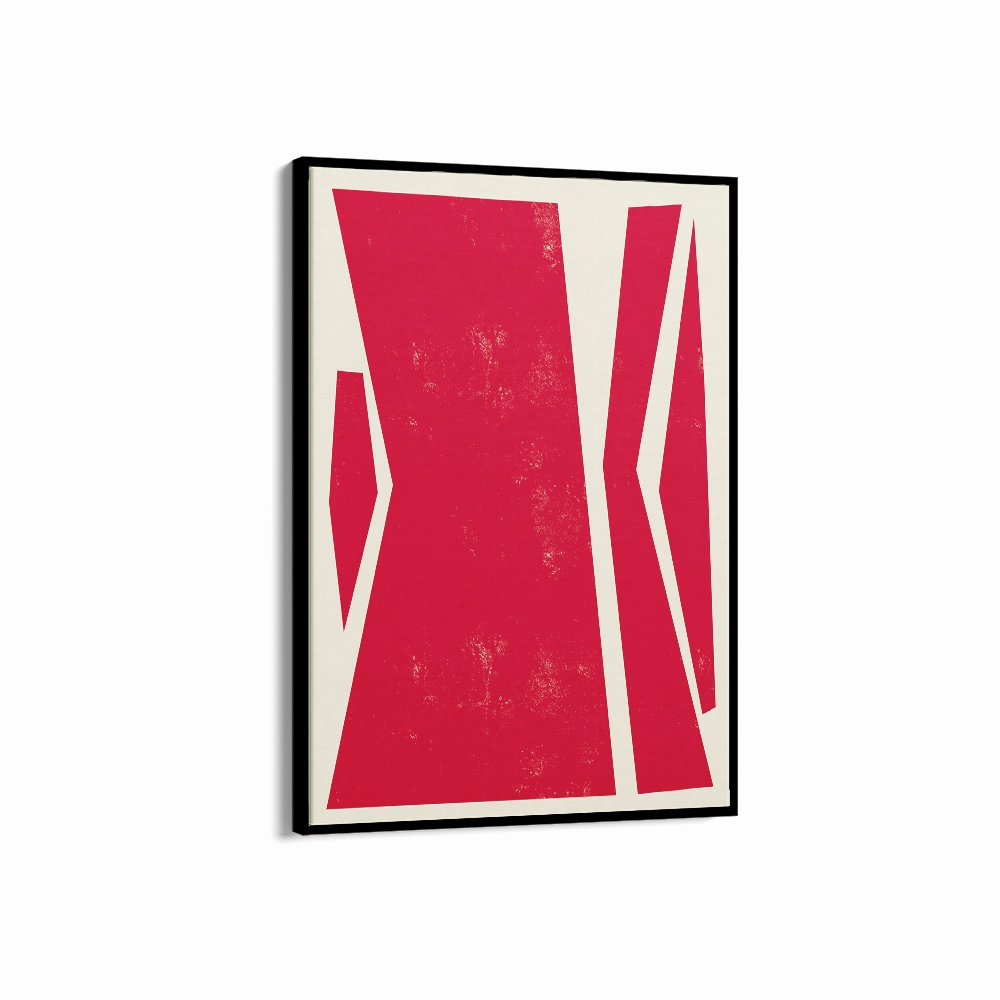 Abstract Squares Center Red