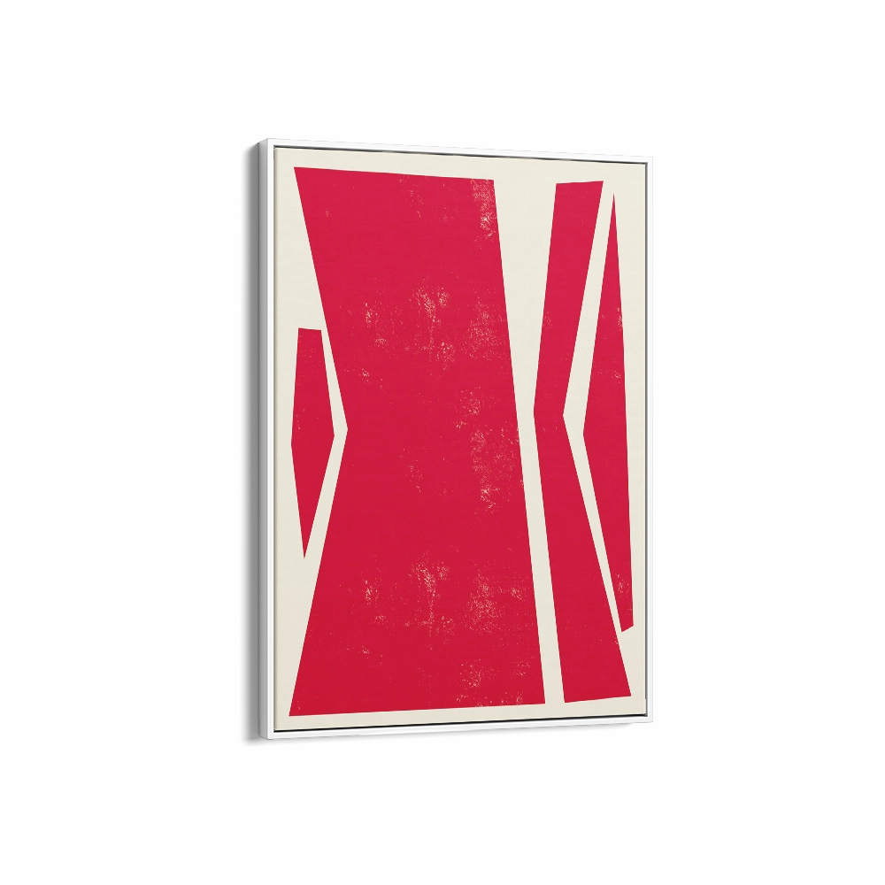 Abstract Squares Center Red