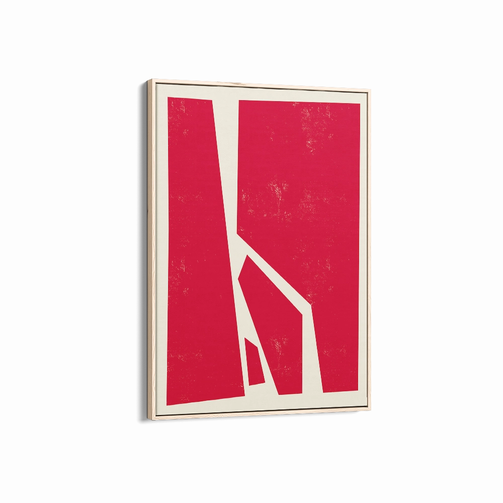 Abstract Squares Right Red