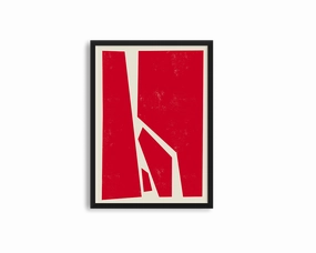 Abstract Squares Right Redmodern abstract painting decor