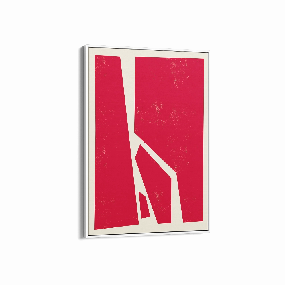 Abstract Squares Right Red