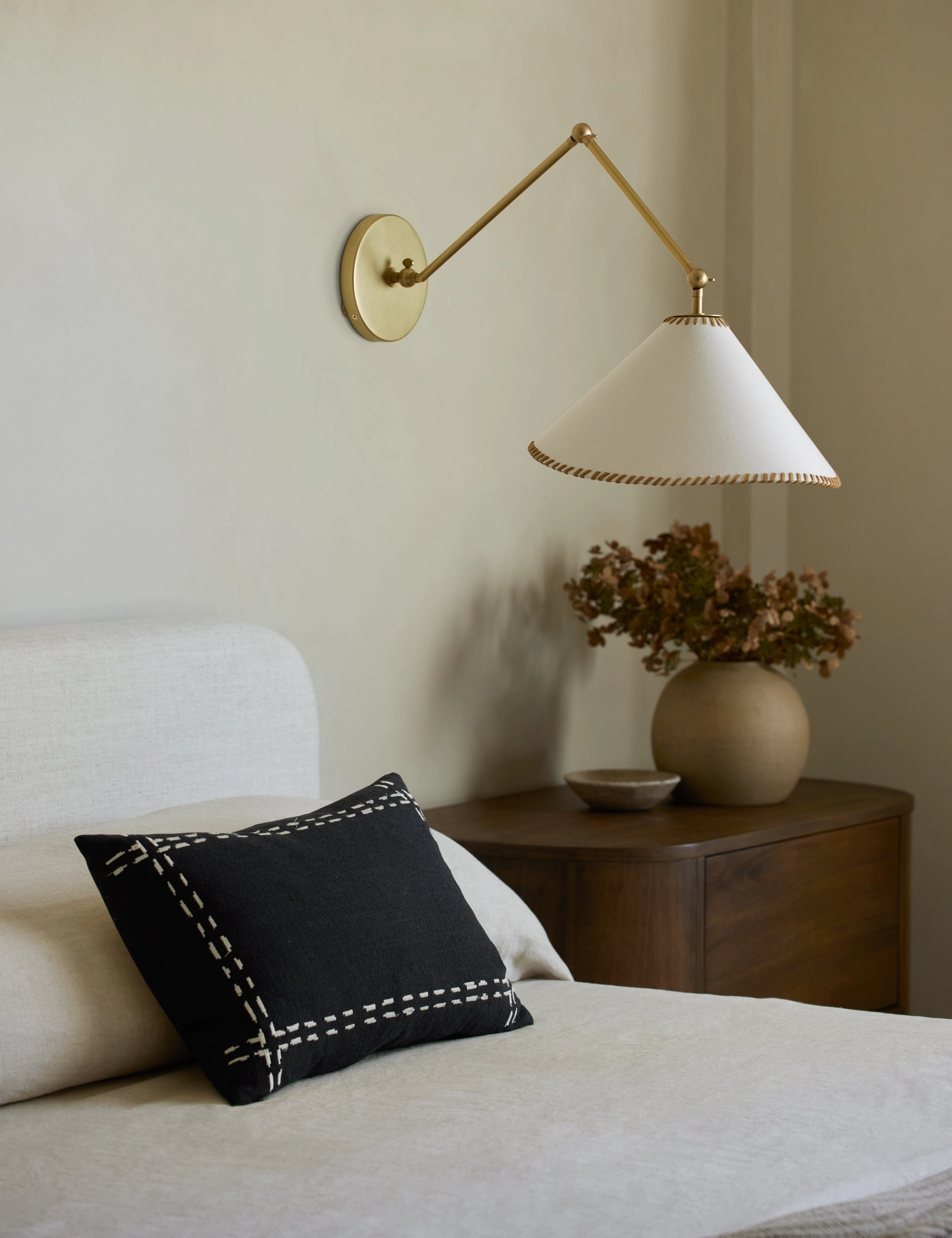 Accord Embroidered Pillow by lan Byrd