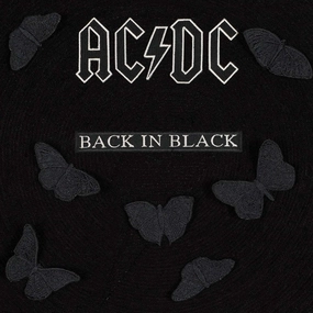 ACDC Back In Black - 12"x12"nordic style wall decor