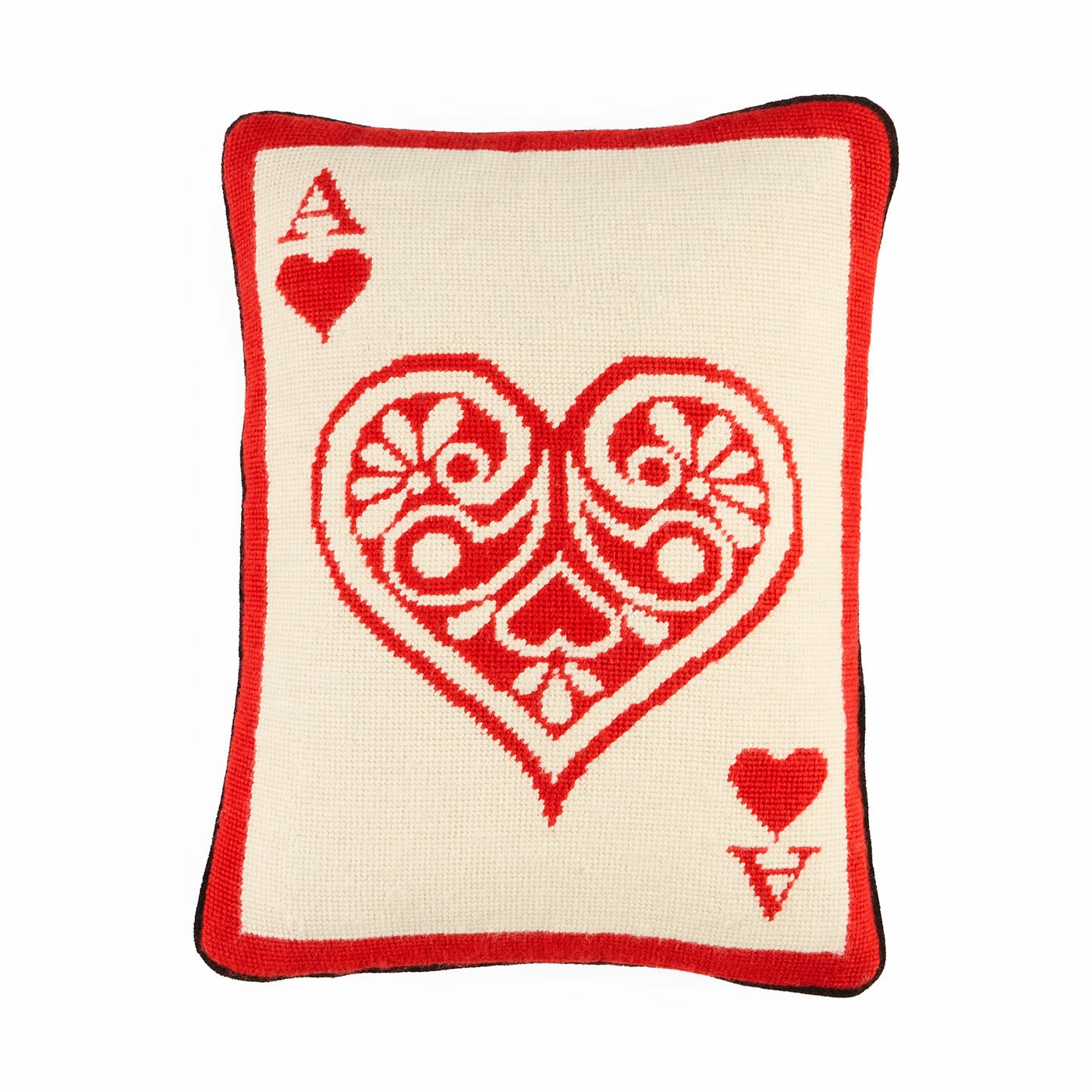 Ace Of Hearts Needlepoint Pillowbedding sets ,throw blankets 