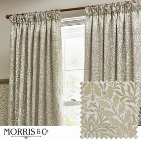 Acorn Multi Floral Jacquard Pencil Pleat Curtains Stone/Sagebedding sets ,throw blankets 