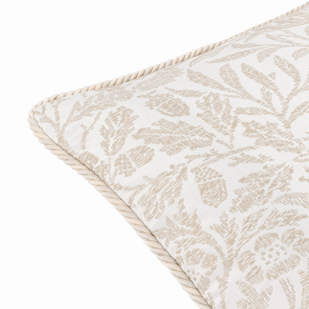 Acorn Tonal Jacquard Cushion Ivory