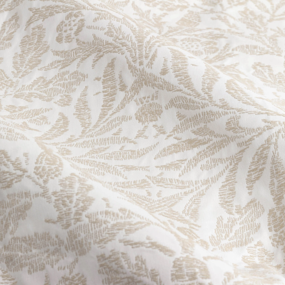 Acorn Tonal Matt Jacquard Pencil Pleat Curtains Ivory