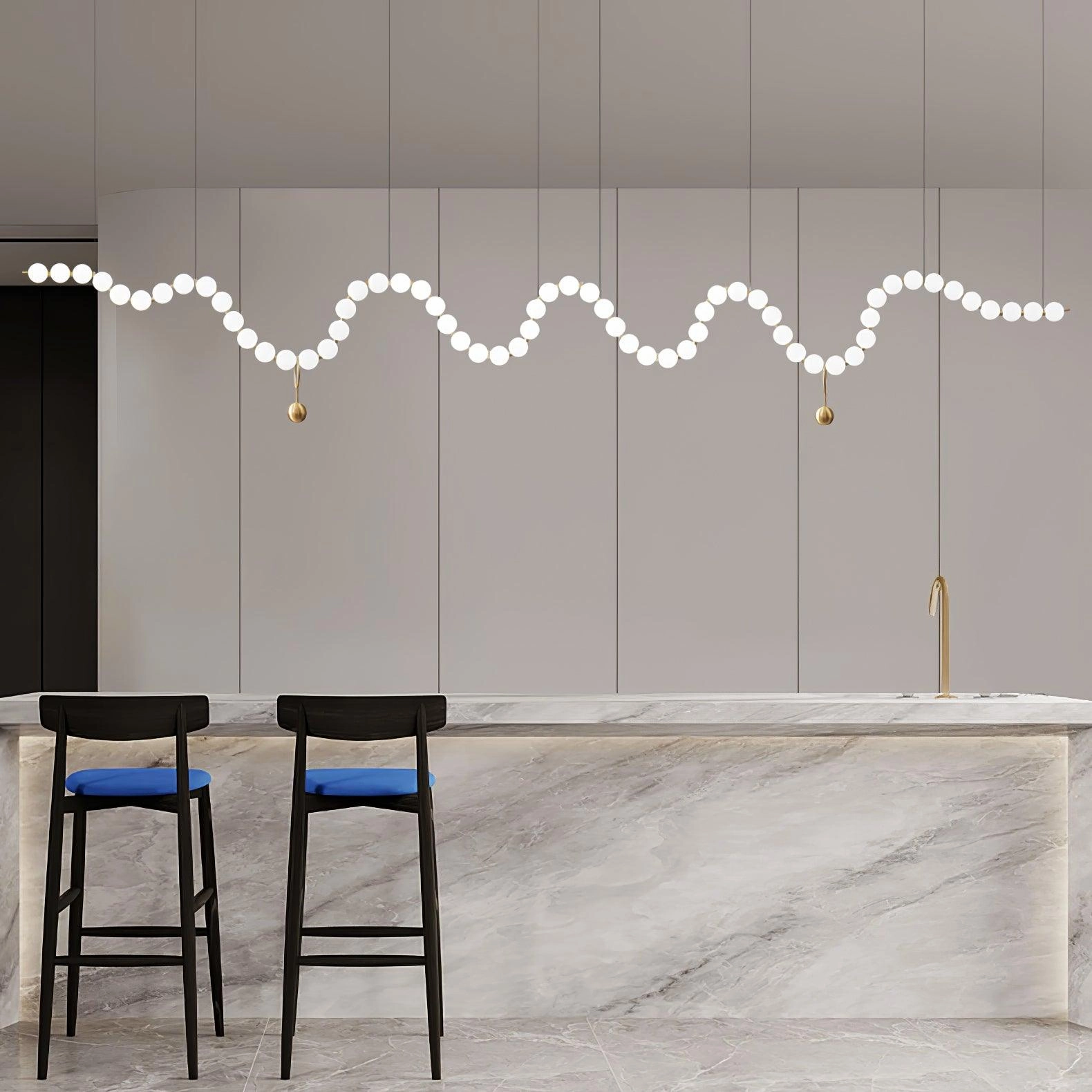 Acrylic Pearl Necklace Chandelier