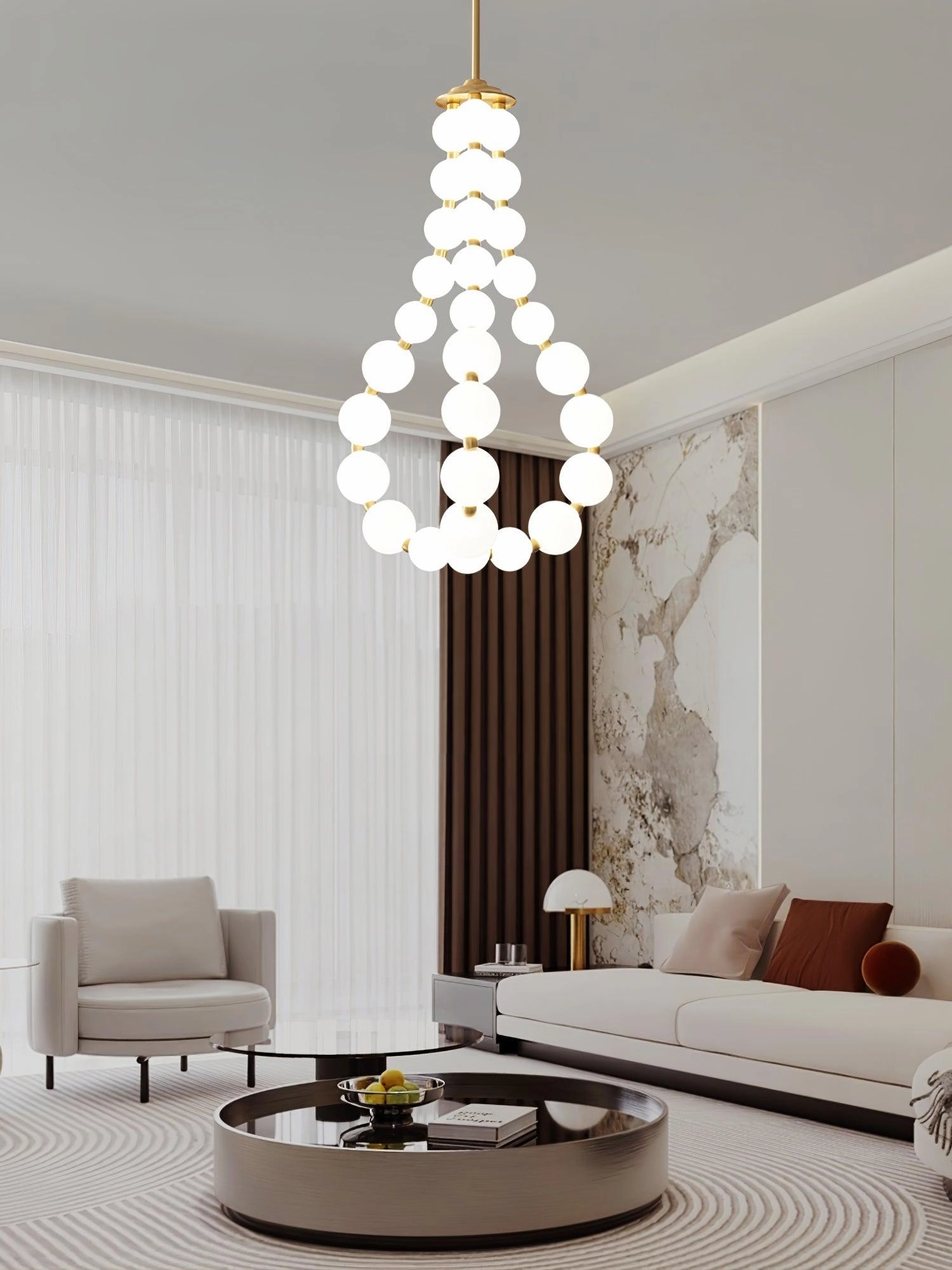 Acrylic Pearl Necklace Chandelier
