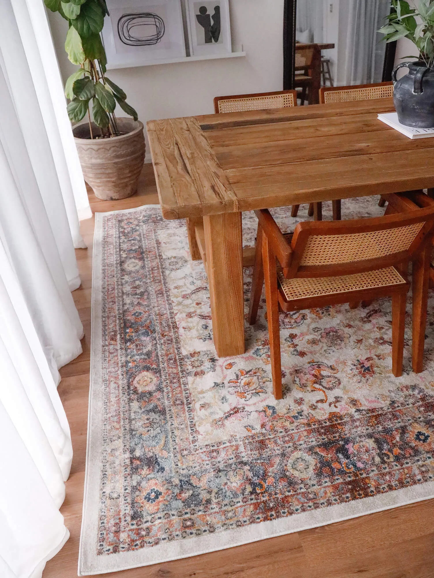 Addison Cream and Purple Multi-Colour Distressed Rug