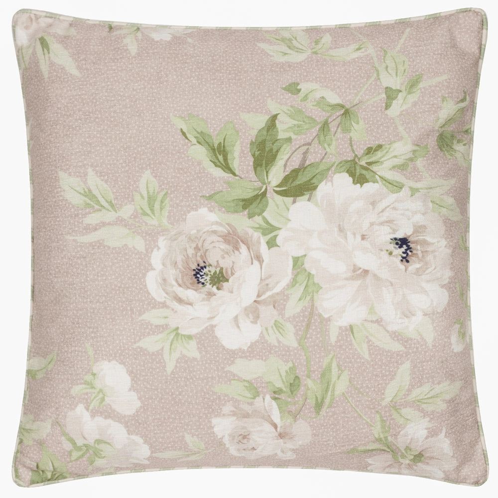 Adele Floral Chenille Cushion Rose