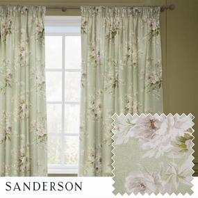 Adele Floral Chenille Pencil Pleat Curtains Sagebedding sets ,throw blankets 