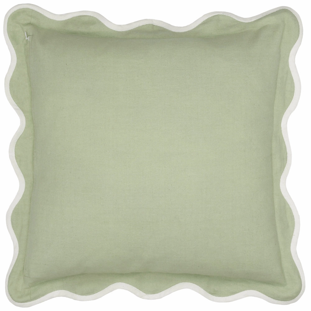 Adele Floral Embroidered Cushion Sage