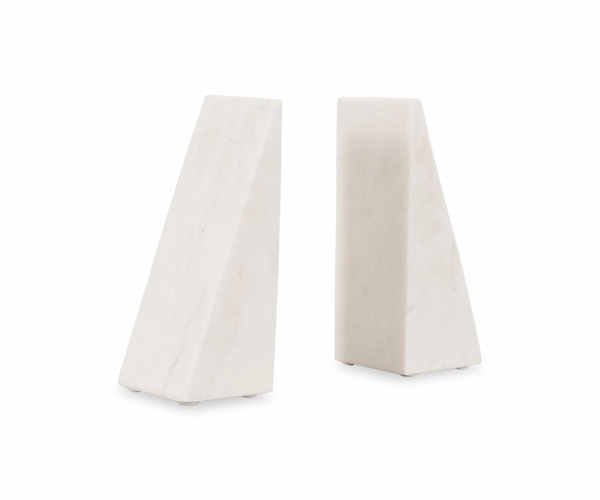 Adia White Marble Bookendshome decoration ,modern home decor 
