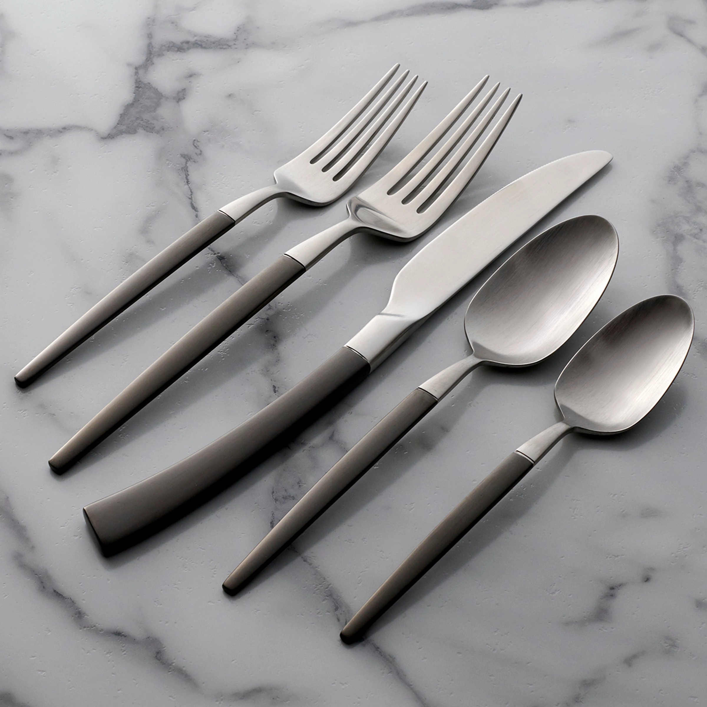 Adjacent Midnight 20 Piece Flatware Set