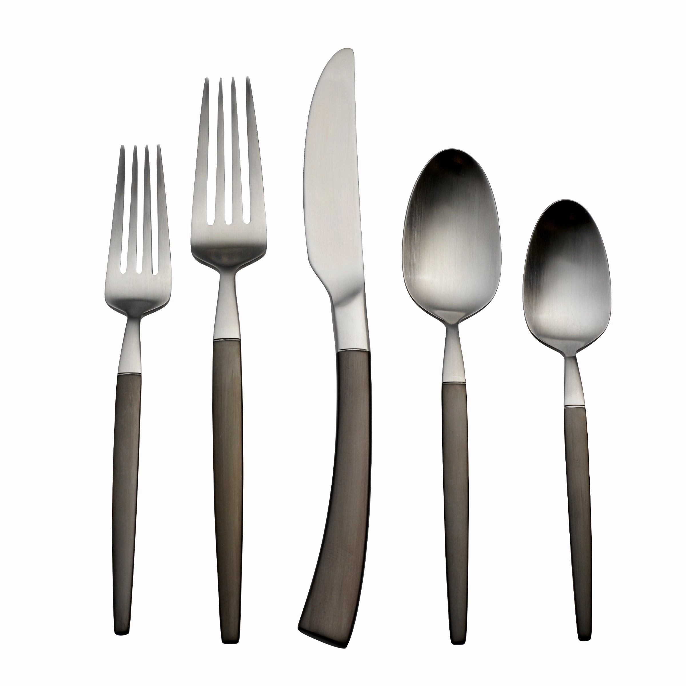 Adjacent Midnight 20 Piece Flatware Seteco-friendly bamboo fiber tableware set 