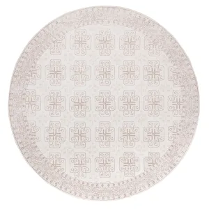 Aggy Pink Neutral Plush Rollie Pollie Round Playmatmodern color block patchwork rug