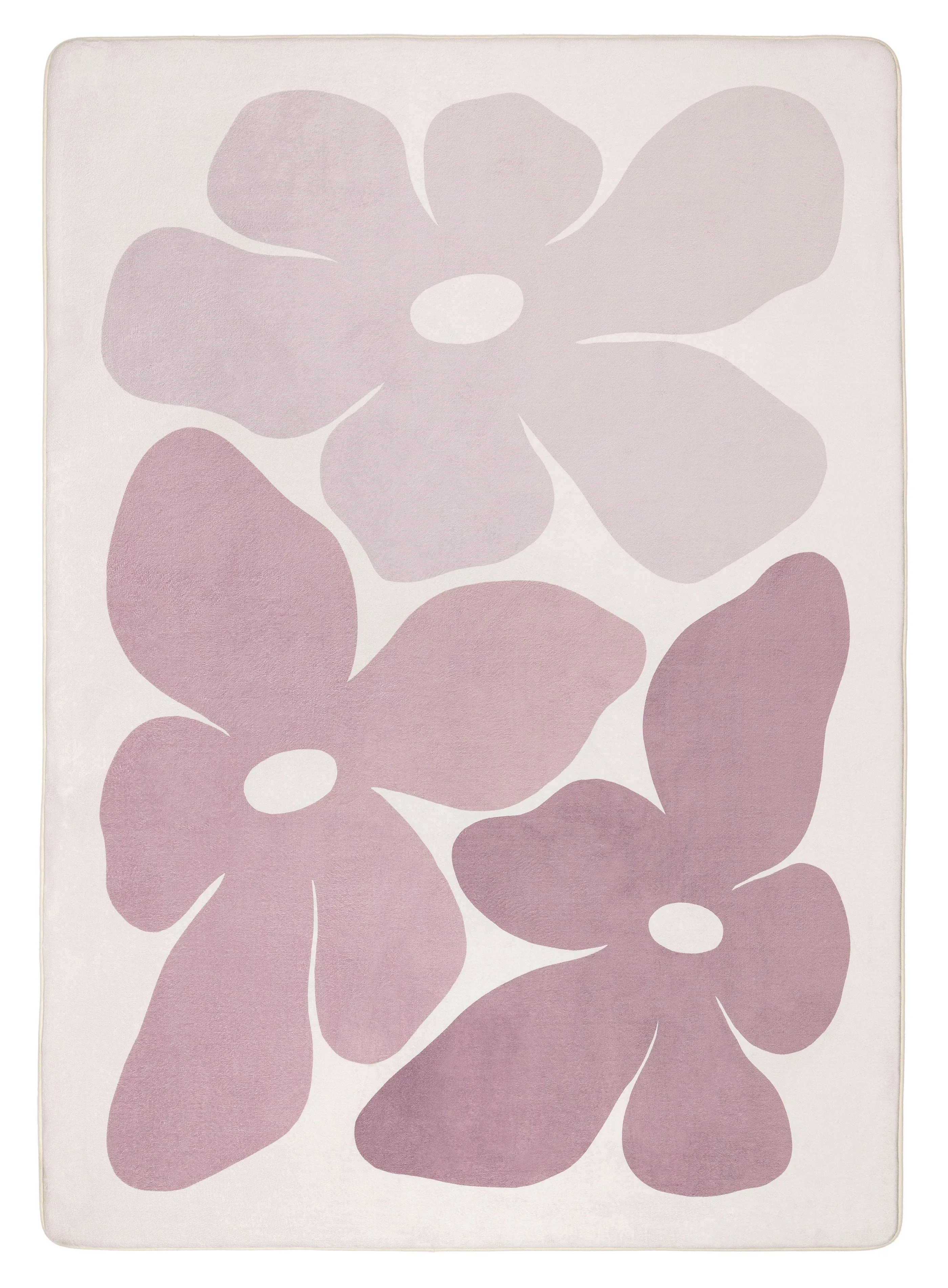 Aica Purple Flowers Rollie Pollie Playmatmodern color block patchwork rug
