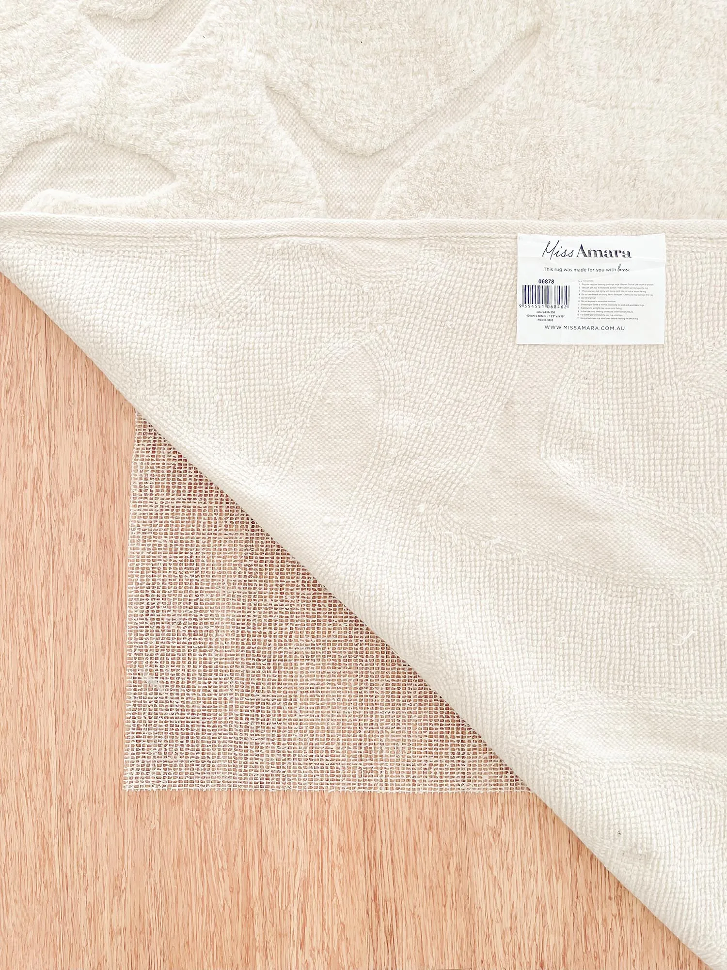 Akkira Abstract Cream Washable Wool Rug