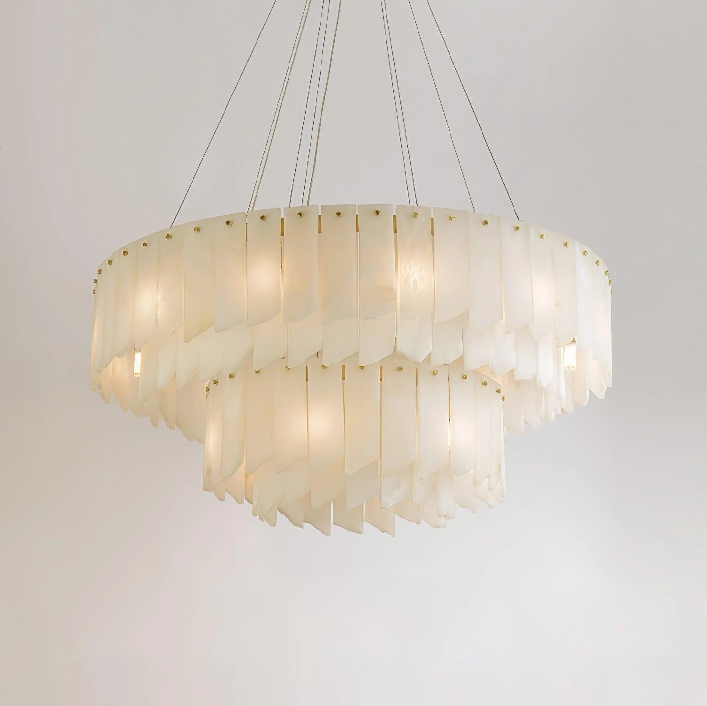 Alabaster Cascade Tiered Chandelier
