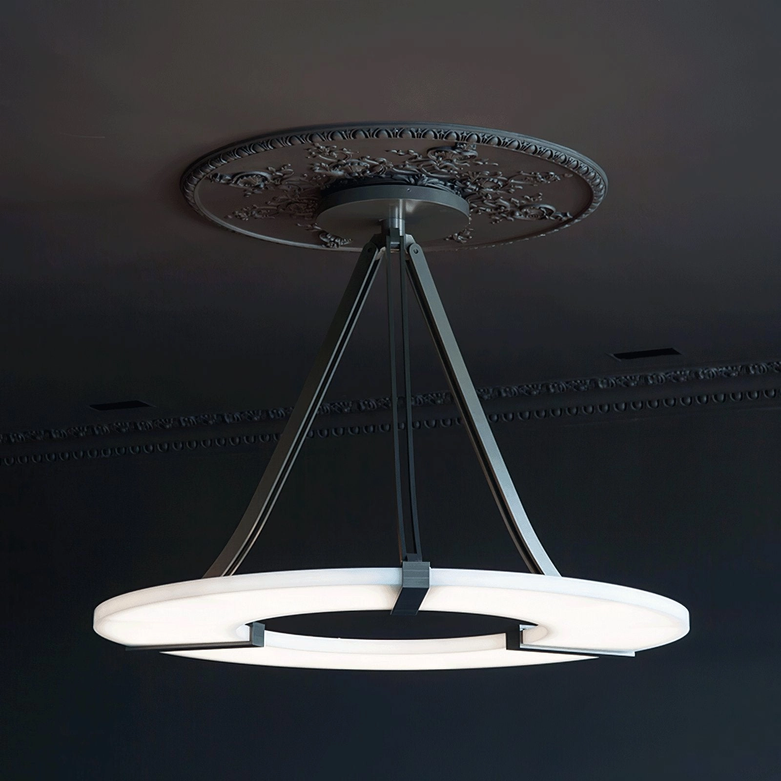 Alabaster Halo Pendant Light