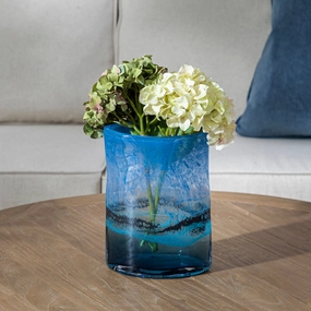 Alaborg Hand-Blown Vase Cobaltmodern home decor ,home decor for bedroom 