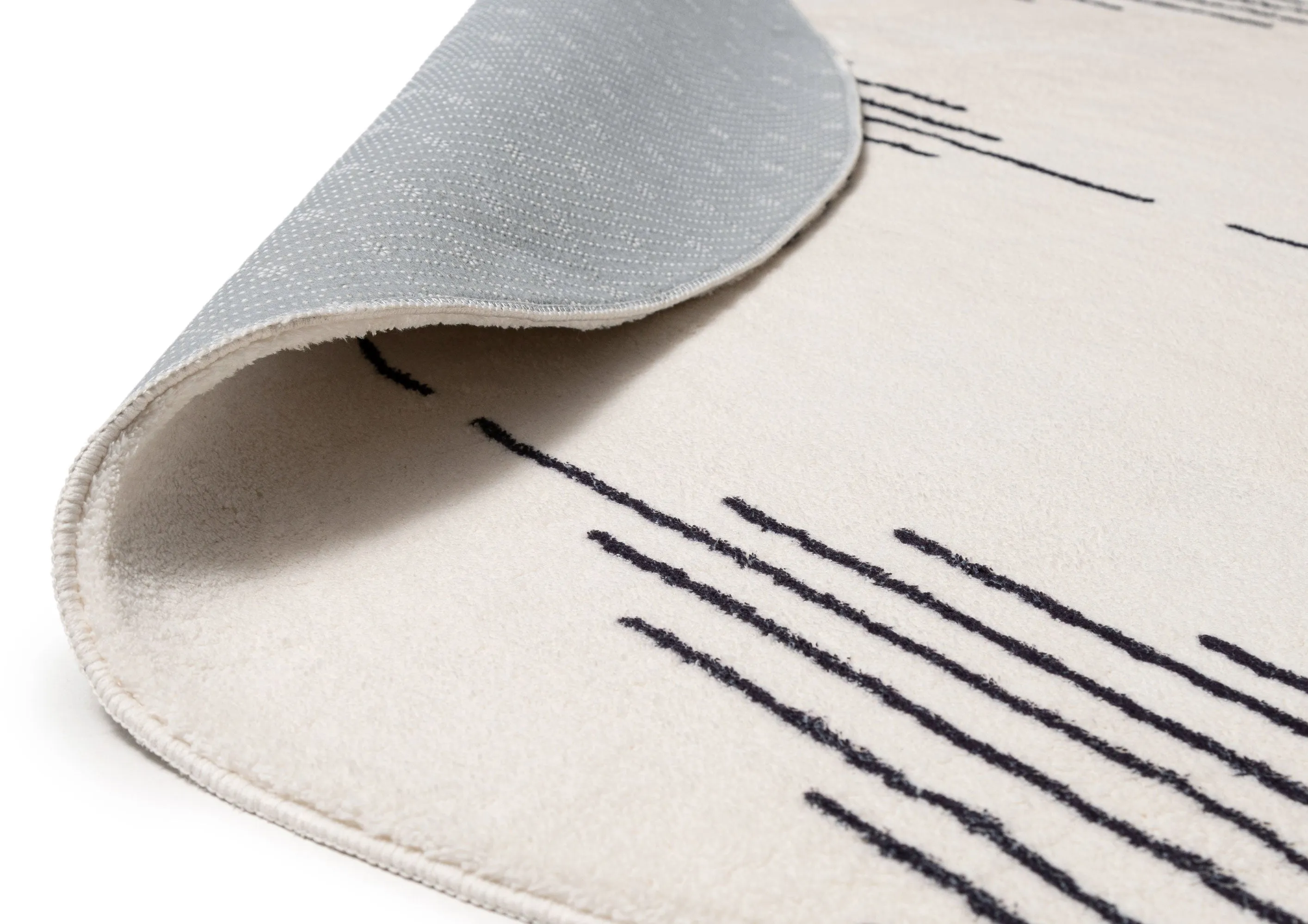 Aldana Black and Cream Tribal Washable Round Rug *NO RETURNS UNLESS FAULTY