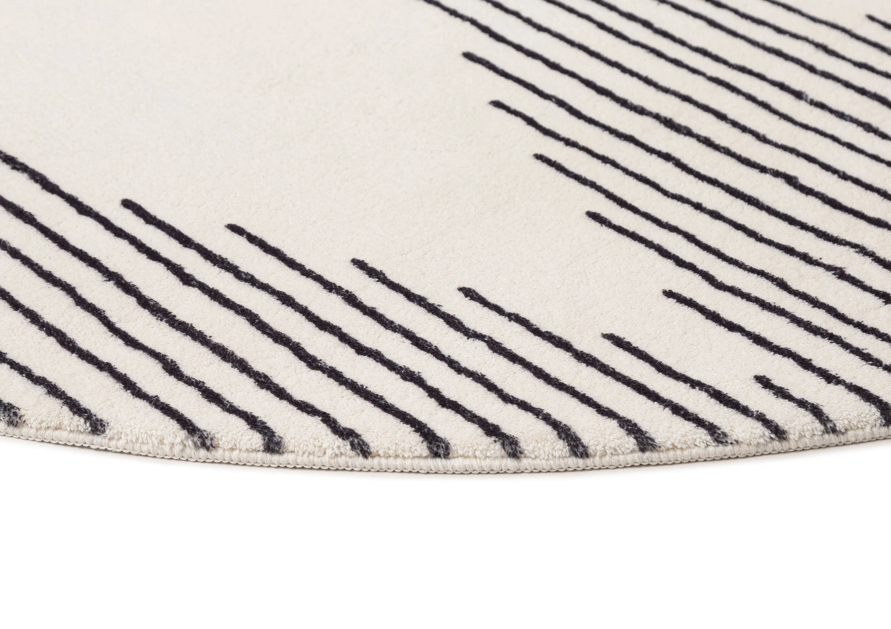 Aldana Black and Cream Tribal Washable Round Rug *NO RETURNS UNLESS FAULTY