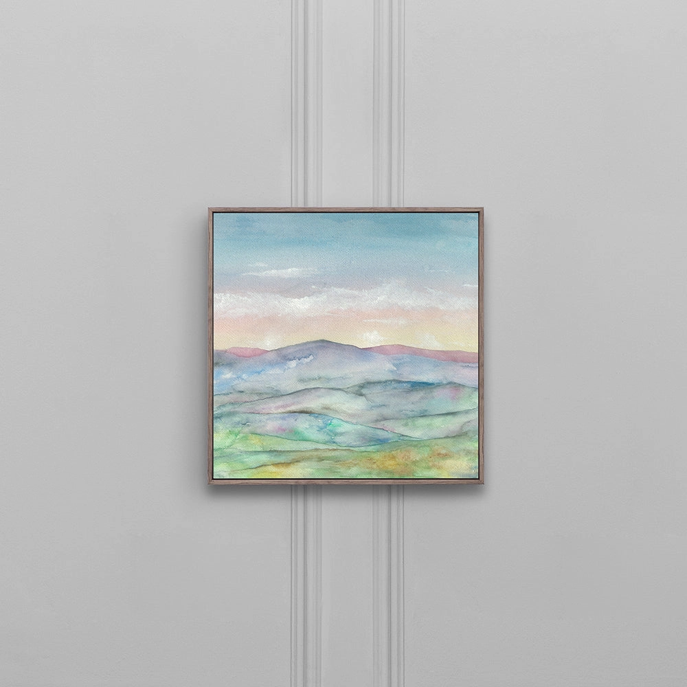 Alder Framed Canvas Celeste