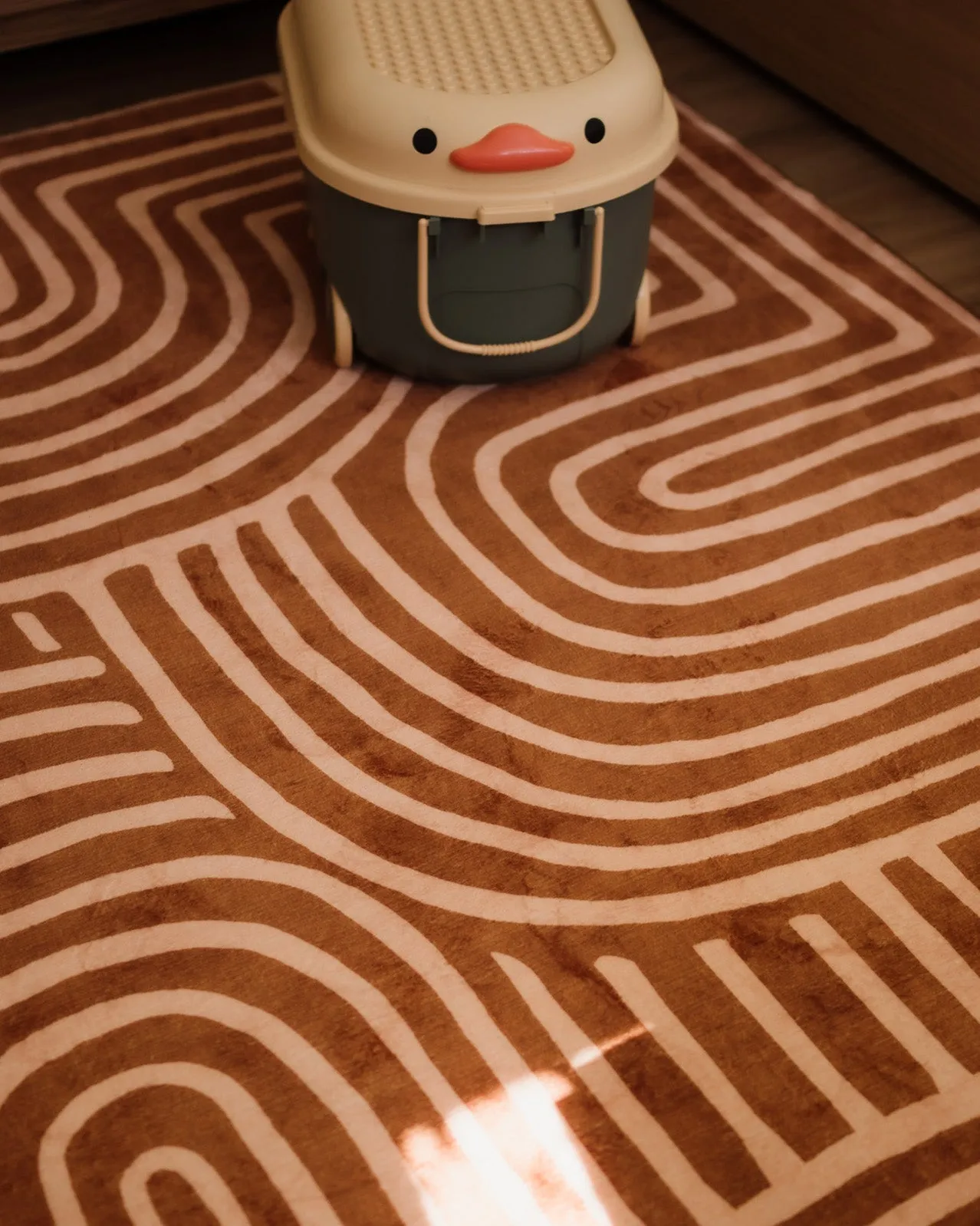 Alef Terracotta Abstract Rollie Pollie Playmat