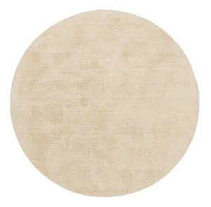 Alek Cream Handwoven PET Round Rugmodern color block patchwork rug