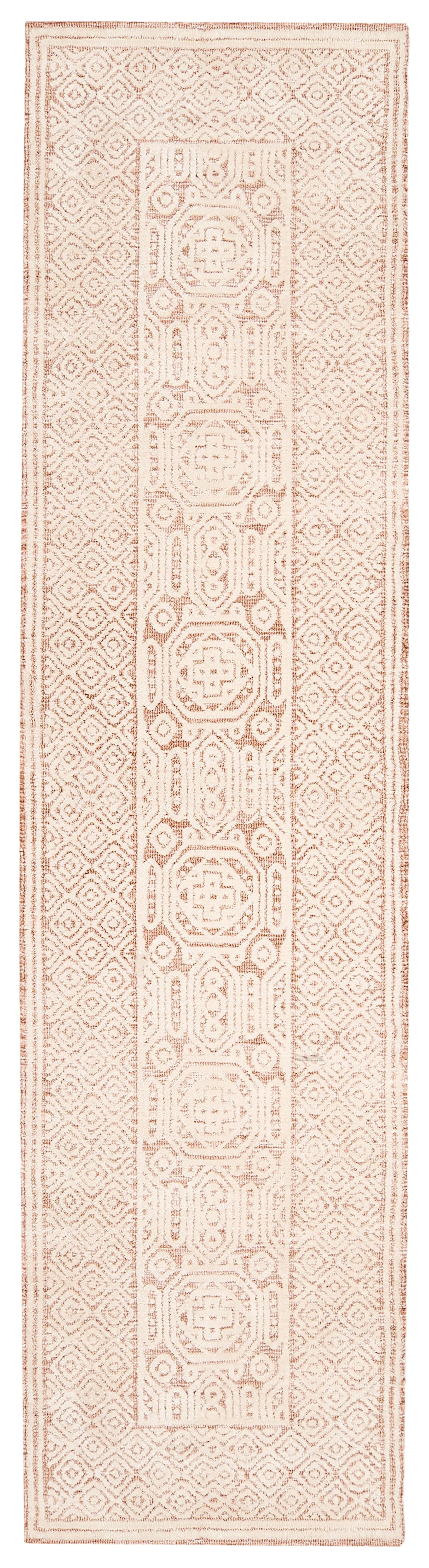 Alessandra Peach Ivory Runner Rug *NO RETURNS UNLESS FAULTYmodern color block patchwork rug
