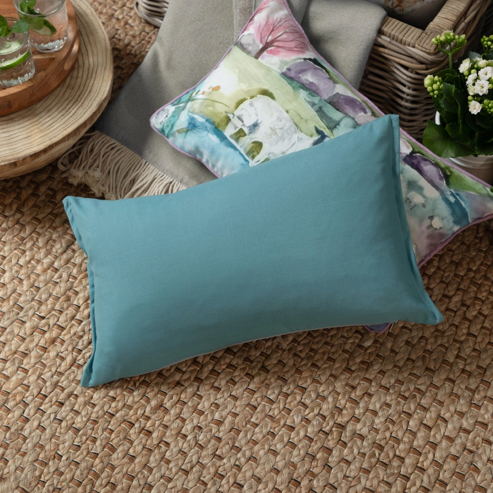 Alfresco Outdoor Oxford Cushion Teal