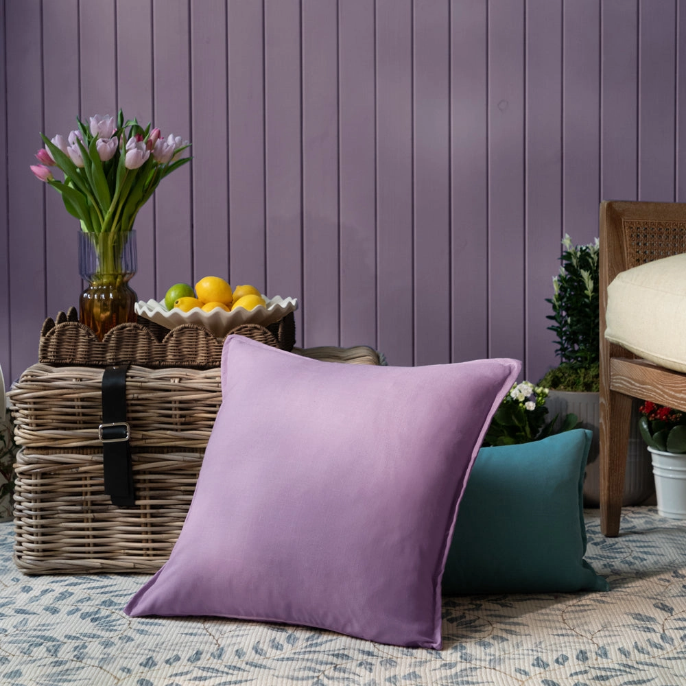 Alfresco Outdoor Square Oxford Cushion Heather