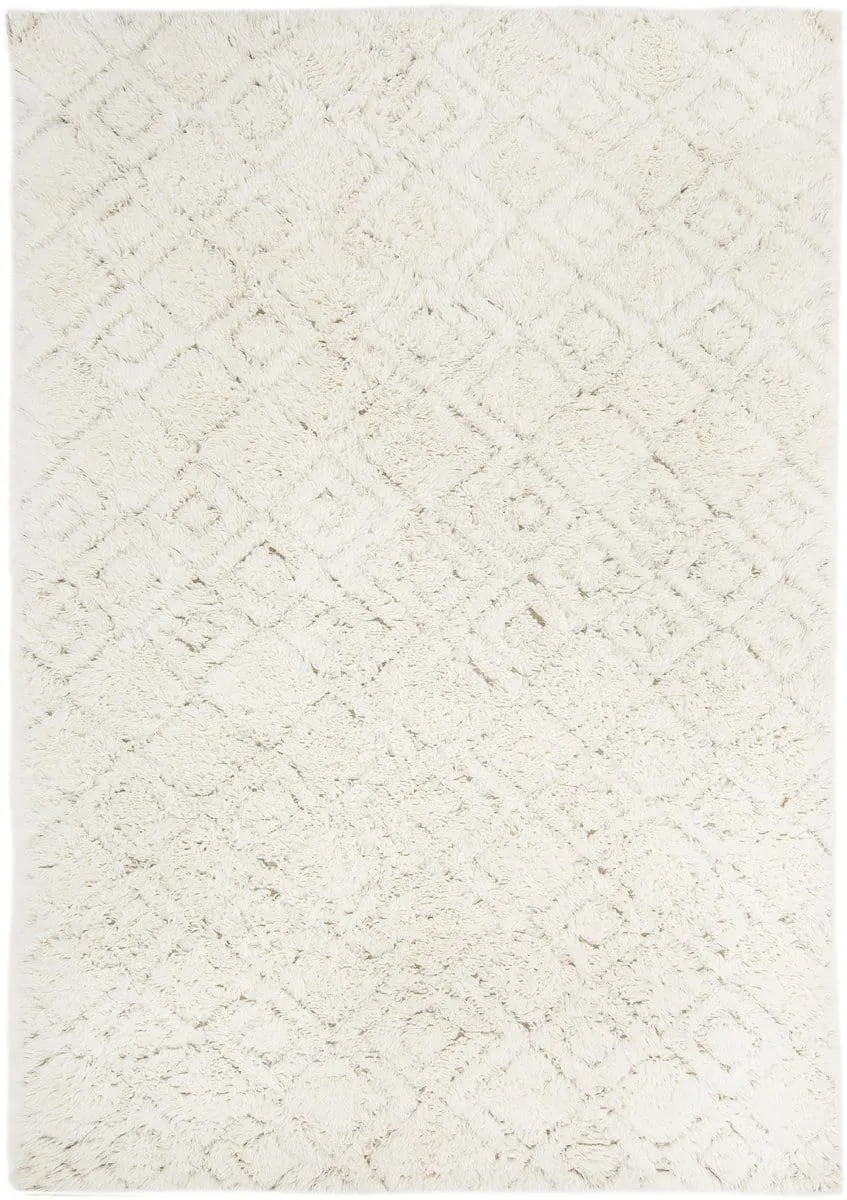 Alina Diamond Pattern Berber Wool Shag Rugmodern color block patchwork rug