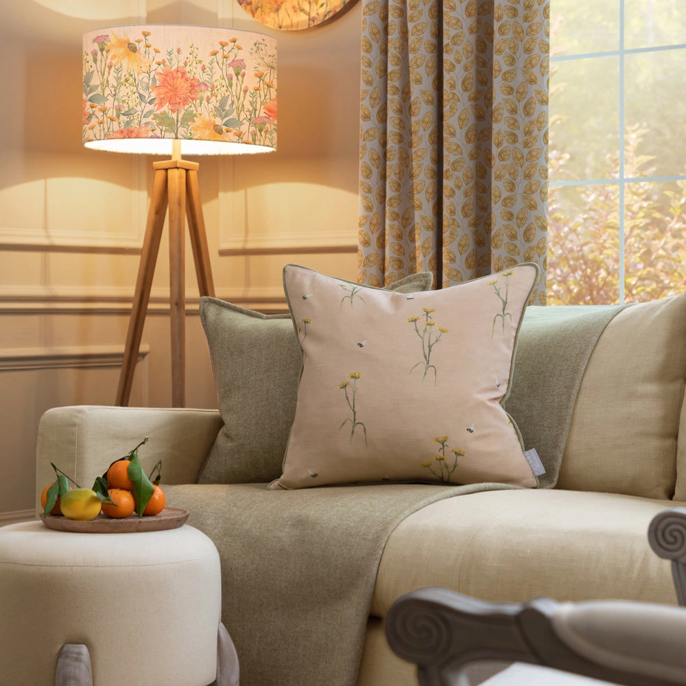 Allimore Printed Piped Cushion Blossom