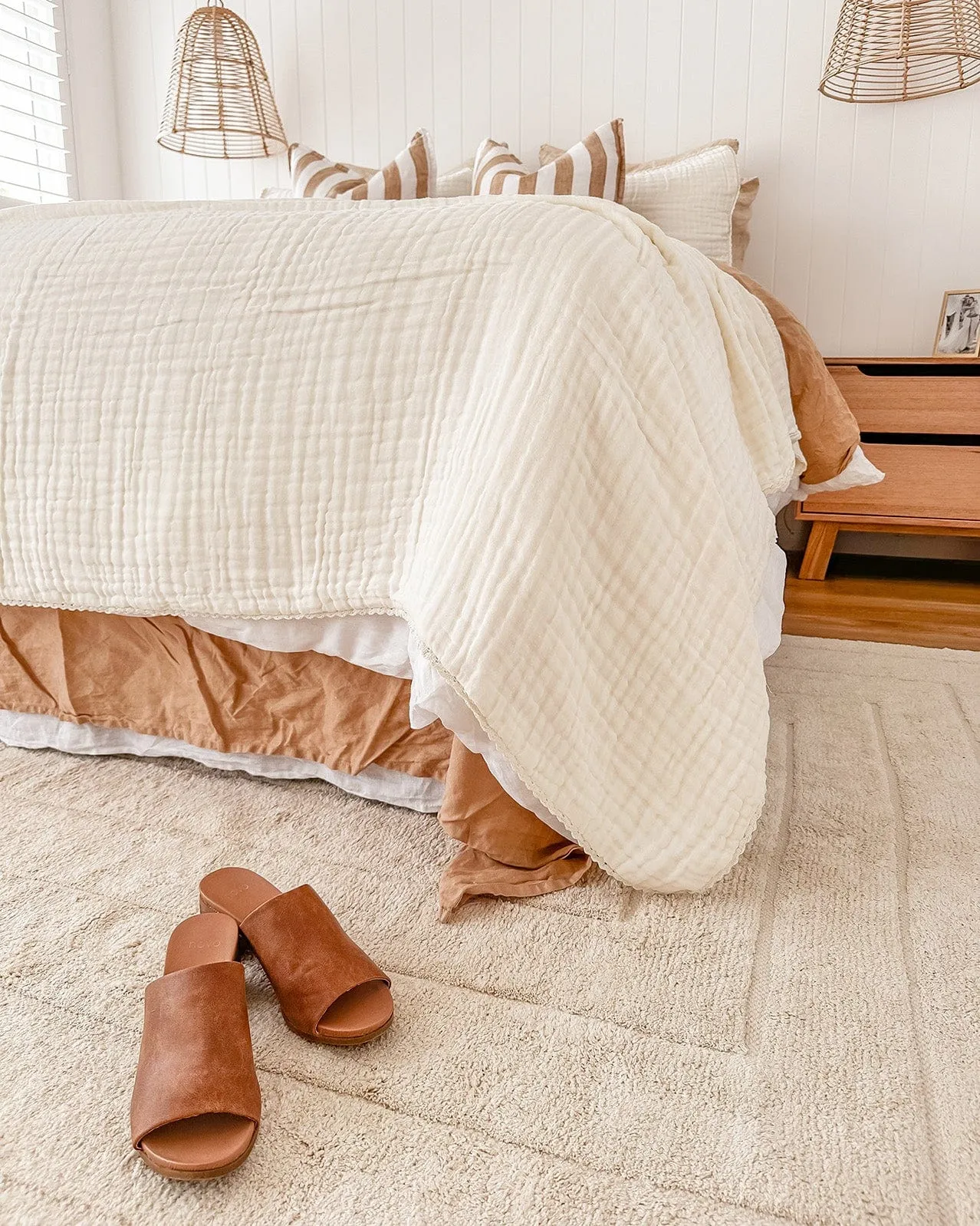 Allison Cream Beige Modern Cotton Washable Rug