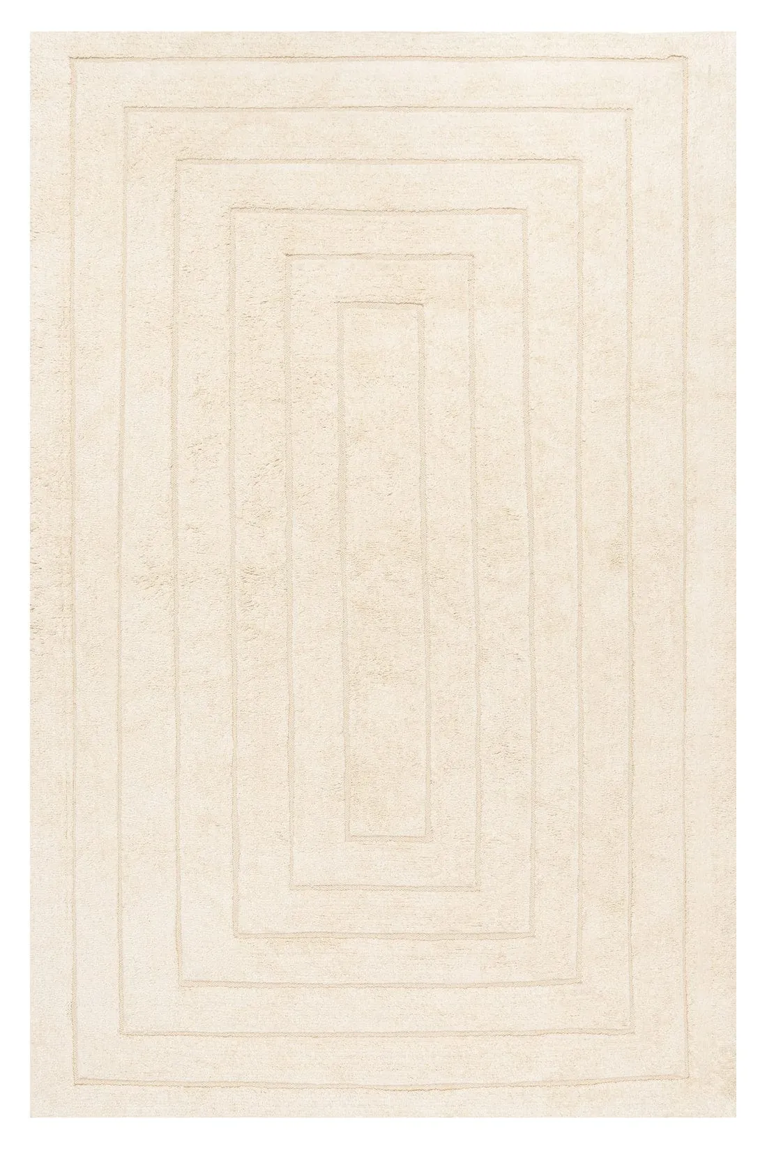 Allison Cream Beige Modern Cotton Washable Rugmodern color block patchwork rug
