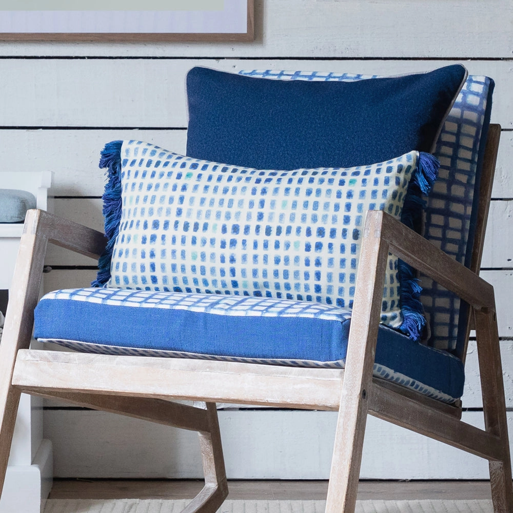 Alma Printed Feather Cushion Cobaltbedding sets ,throw blankets 