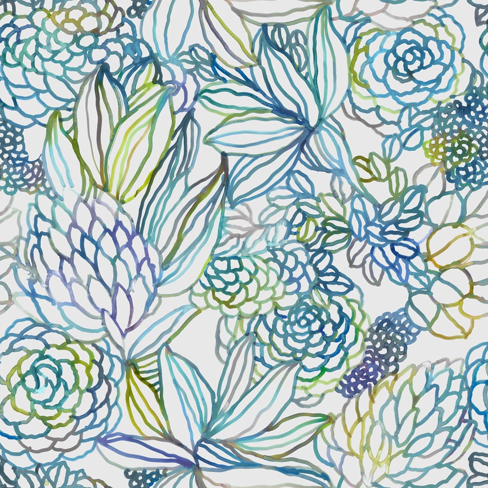 Althorp Printed Cotton Made to Measure Roman Blinds Capri Blue