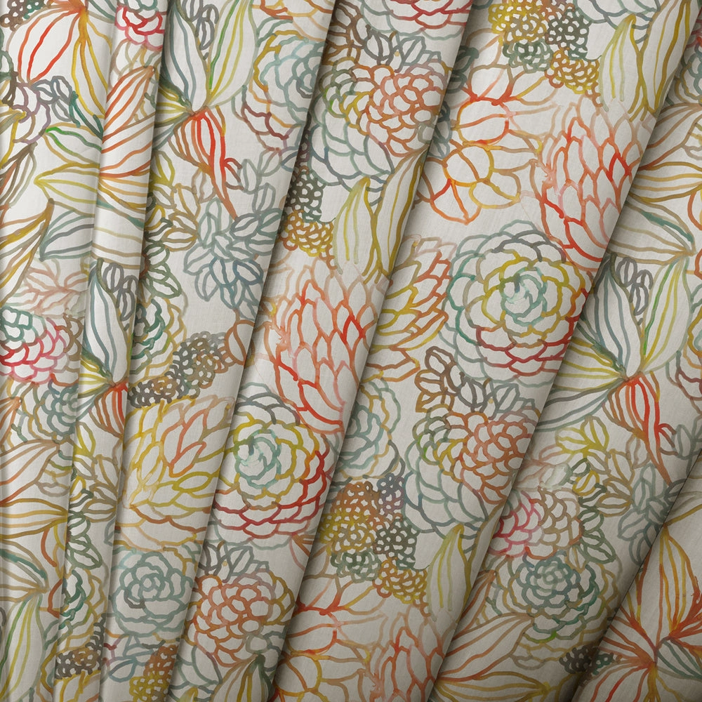 Althorp Printed Cotton Made to Measure Roman Blinds Cinnamon