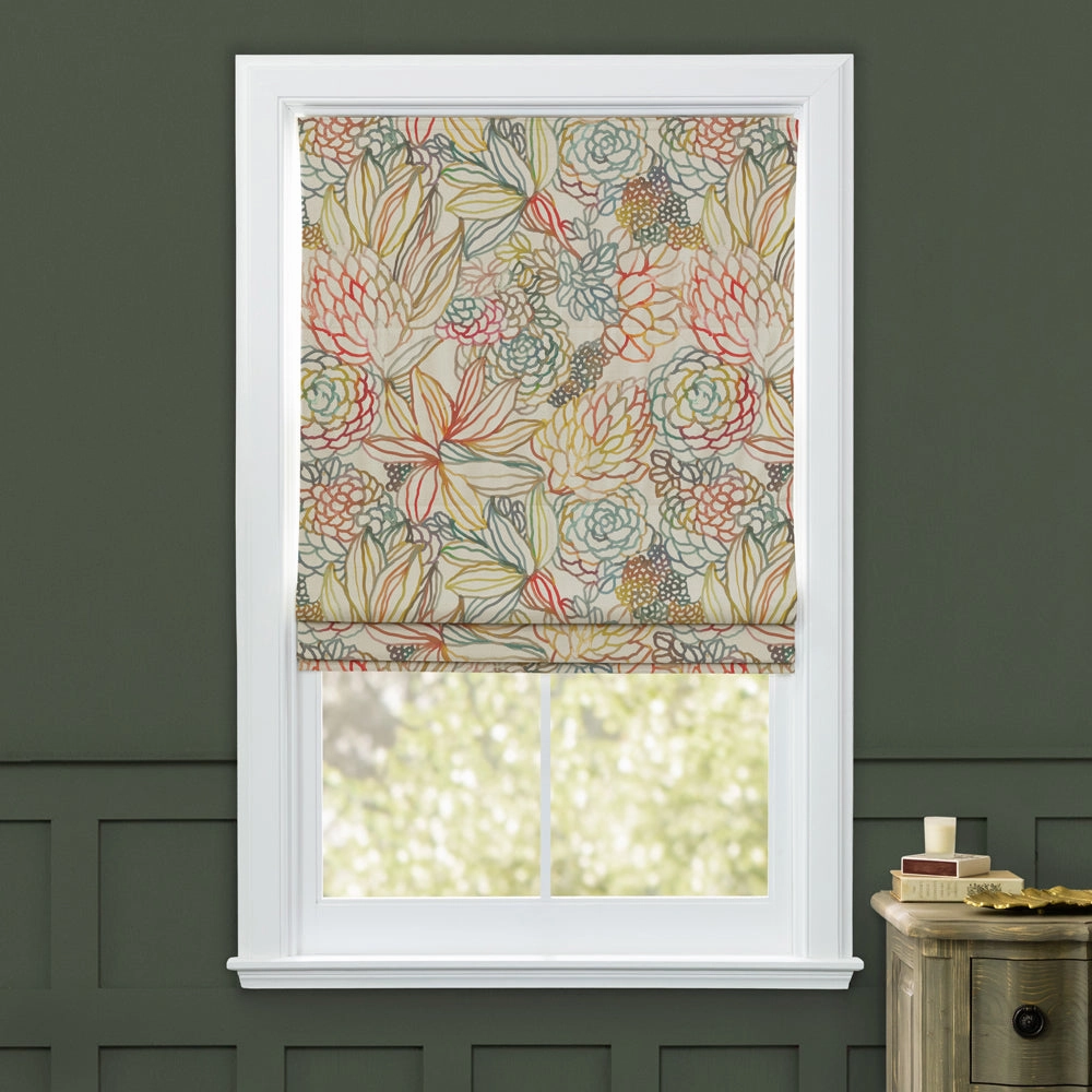 Althorp Printed Cotton Made to Measure Roman Blinds Cinnamon