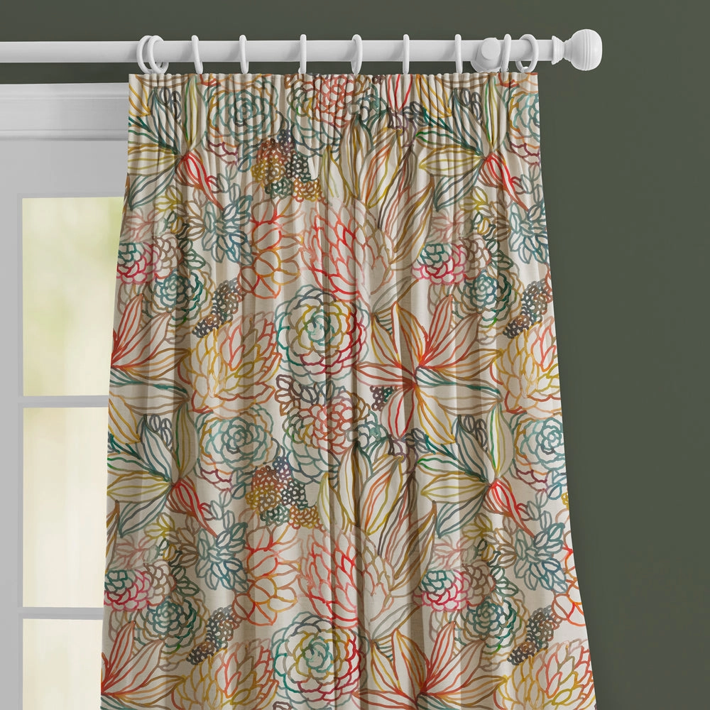 Althorp Printed Made to Measure Curtains Cinnamon/Linen
