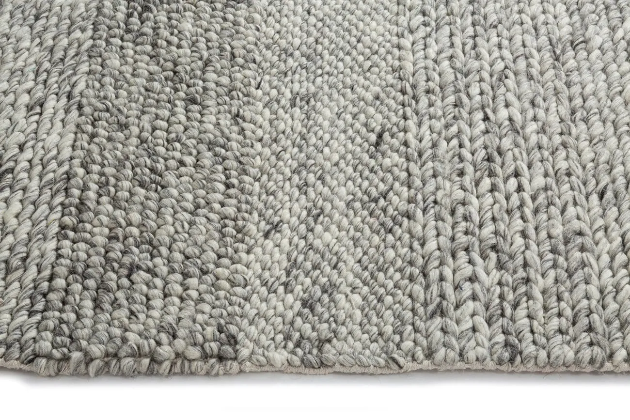 Amalie Grey Braided and Looped Rug *NO RETURNS UNLESS FAULTY